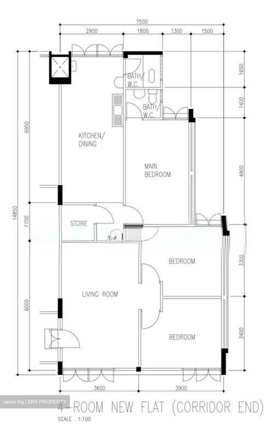 Blk 334 Clementi Avenue 2 (Clementi), HDB 4 Rooms #576743961